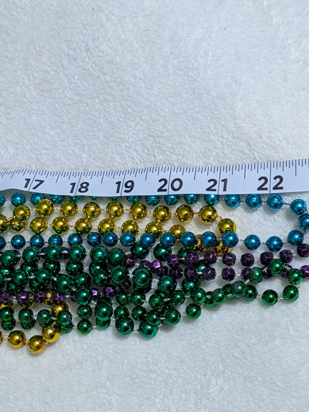 Mardi Gras Traditional Purple, Green, & Gold Bead Necklace Bulk Lot